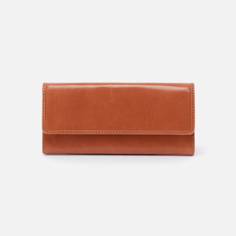 Ardor Continental Wallet in Polished Leather - Amber