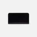 Angle Continental Wallet in Polished Leather - Black