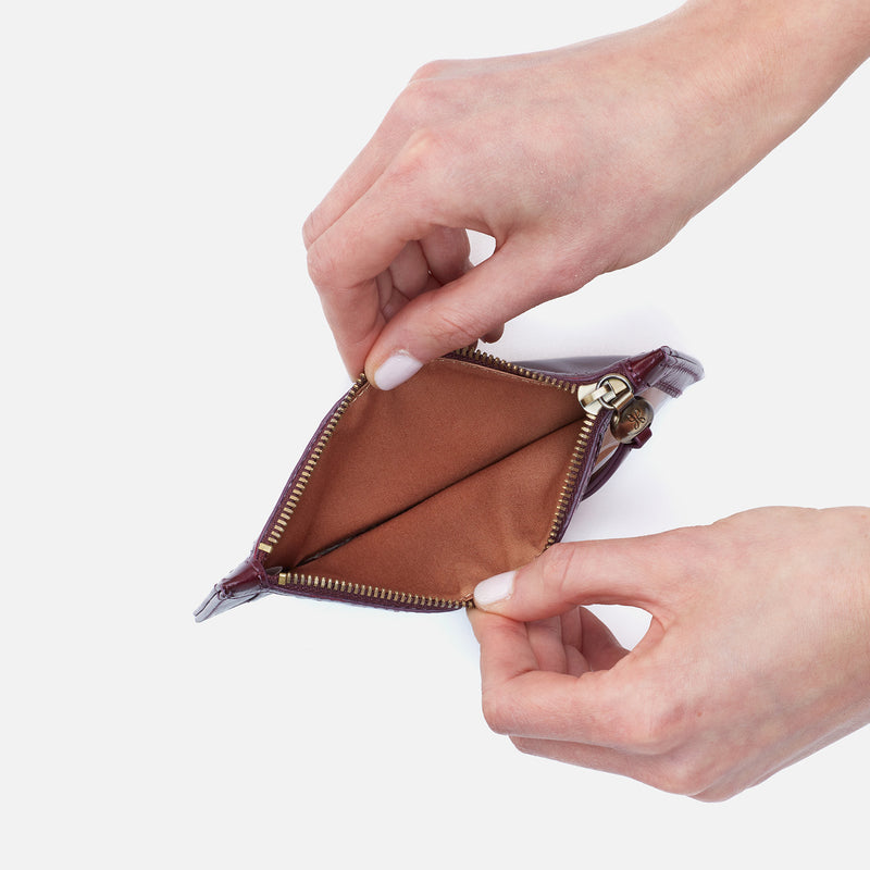 Carte Card Case in Polished Leather - Merlot