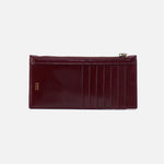 Carte Card Case in Polished Leather - Merlot