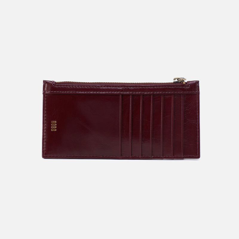 Carte Card Case in Polished Leather - Merlot