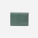 Robin Compact Wallet in Polished Leather - Bottle Green