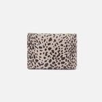 Robin Compact Wallet in Printed Leather - Cheetah Print
