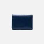 Robin Compact Wallet in Polished Leather - Denim