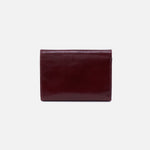 Robin Compact Wallet in Polished Leather - Merlot