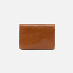 Robin Compact Wallet in Polished Leather - Truffle