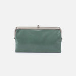 Lauren Clutch-Wallet in Polished Leather - Bottle Green