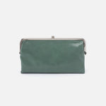 Lauren Clutch-Wallet in Polished Leather - Bottle Green