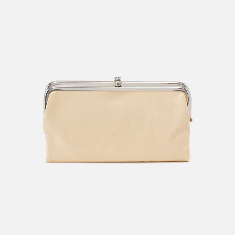 Lauren Clutch-Wallet in Polished Leather - Butter