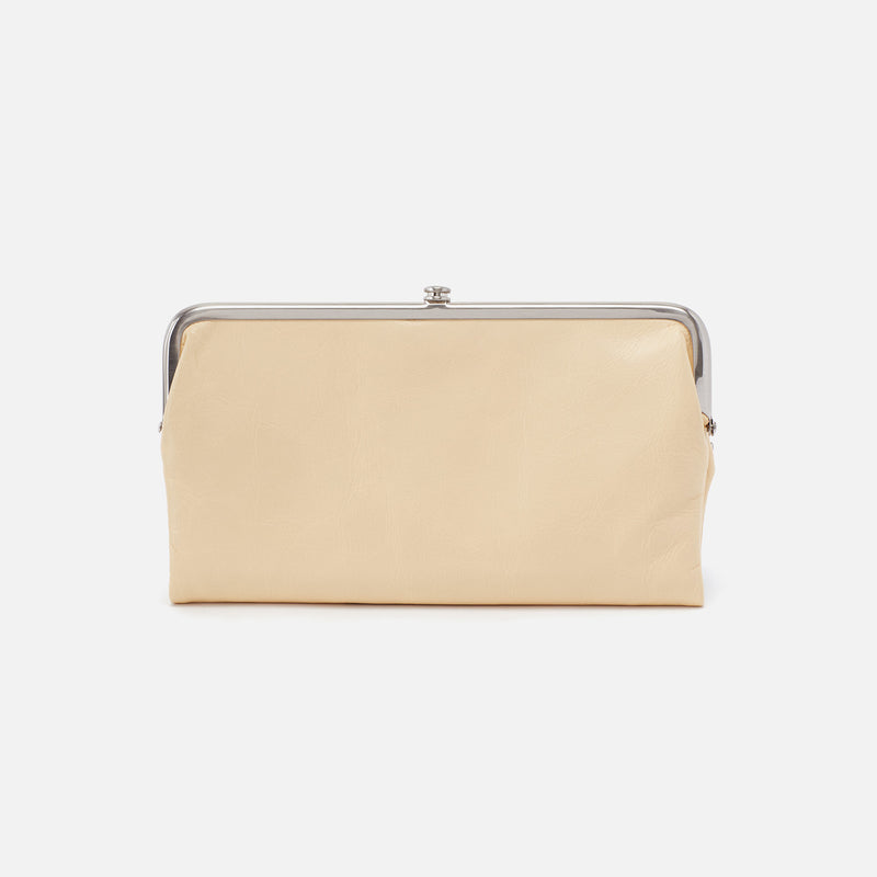 Lauren Clutch-Wallet in Polished Leather - Butter