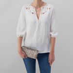 Lauren Clutch-Wallet in Printed Leather - Cheetah Print