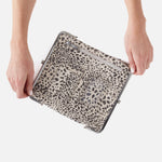 Lauren Clutch-Wallet in Printed Leather - Cheetah Print