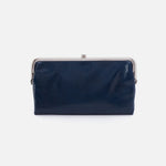 Lauren Clutch-Wallet in Polished Leather - Denim