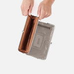 Lauren Clutch-Wallet in Polished Leather - Driftwood