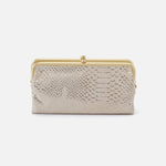 Lauren Clutch-Wallet in Printed Leather - Gold Filigree Exotic