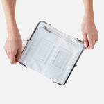 Lauren Clutch-Wallet in Polished Leather - Optic White
