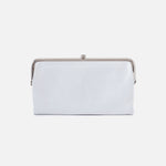 Lauren Clutch-Wallet in Polished Leather - Optic White