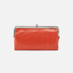 Lauren Clutch-Wallet in Polished Leather - Zinnia
