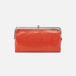 Lauren Clutch-Wallet in Polished Leather - Zinnia