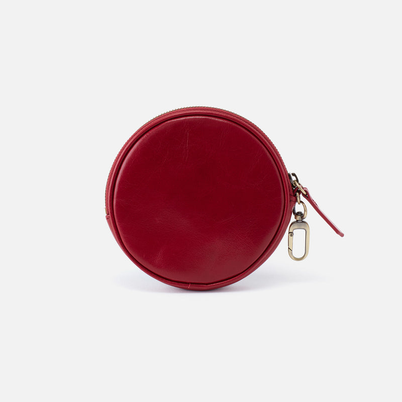Revolve Clip Pouch in Polished Leather - Cardinal