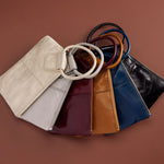 Sable Wristlet in Polished Leather - Truffle