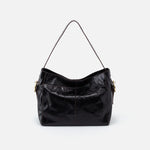 Render Shoulder Bag in Polished Leather - Black