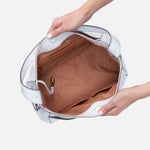 Render Shoulder Bag in Polished Leather - Optic White