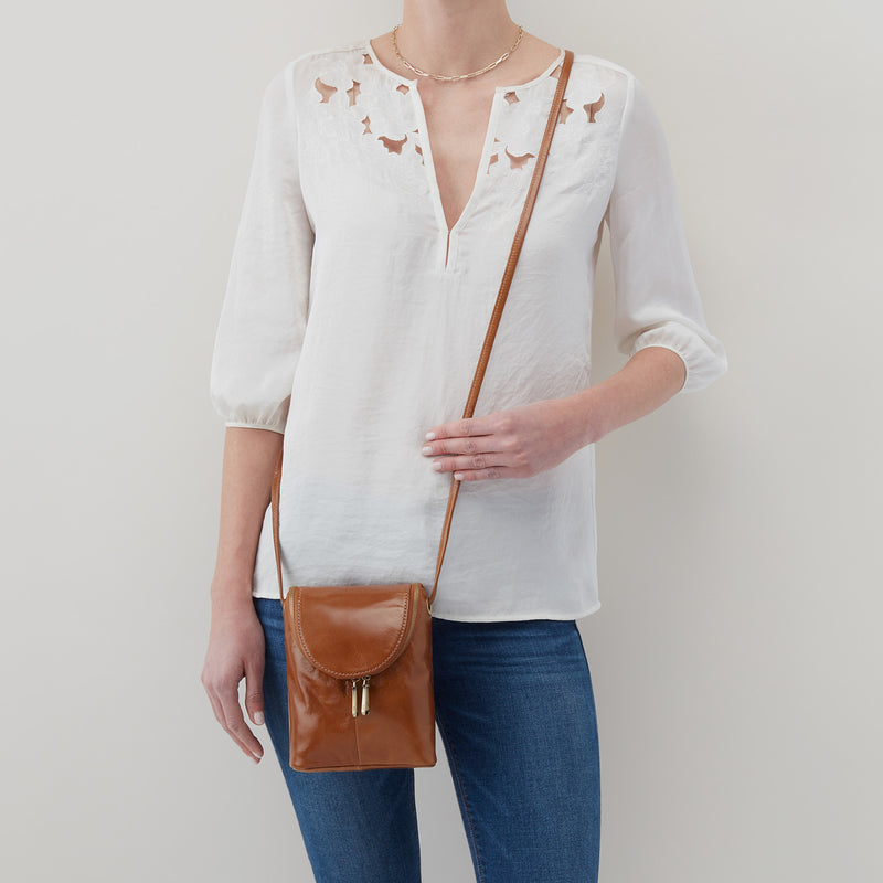Fern Crossbody in Polished Leather - Truffle