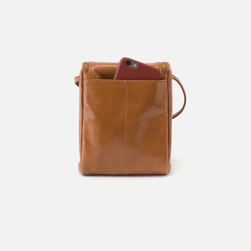 Fern Crossbody in Polished Leather - Truffle