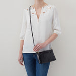 Darcy Crossbody in Polished Leather - Black