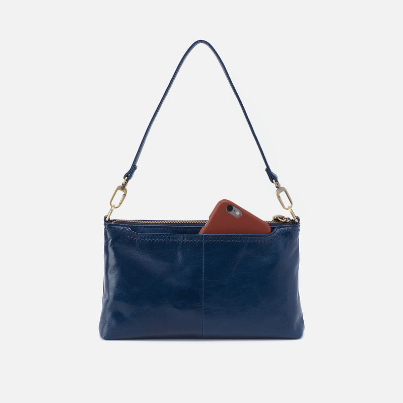 Darcy Crossbody in Polished Leather - Denim