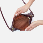 Darcy Crossbody in Polished Leather - Merlot