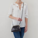 Lana Crossbody in Polished Leather - Black