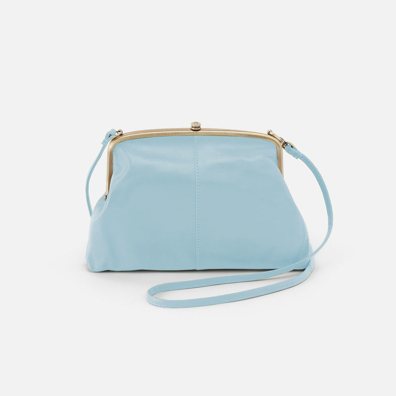 Lana Crossbody in Polished Leather - Blue Mist