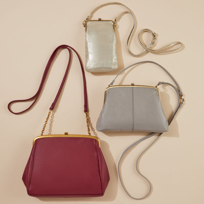 Lana Crossbody in Polished Leather - Driftwood