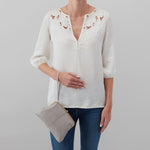 Lana Crossbody in Polished Leather - Driftwood