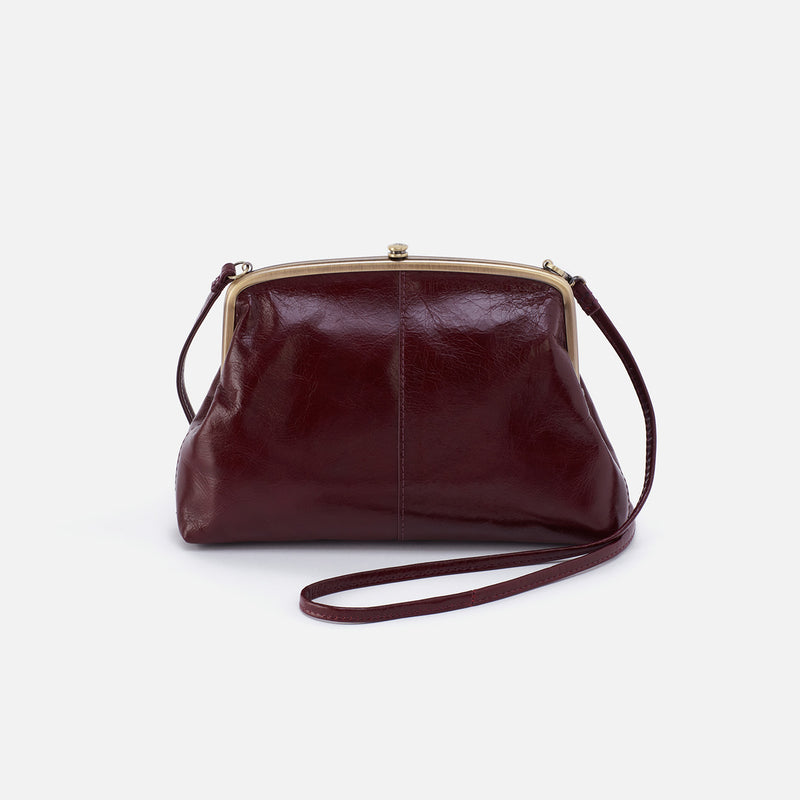 Lana Crossbody in Polished Leather - Merlot