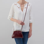 Lana Crossbody in Polished Leather - Merlot