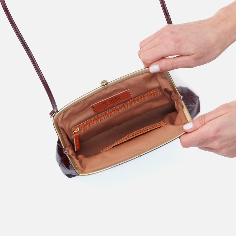 Lana Crossbody in Polished Leather - Merlot
