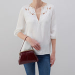 Lana Crossbody in Polished Leather - Merlot