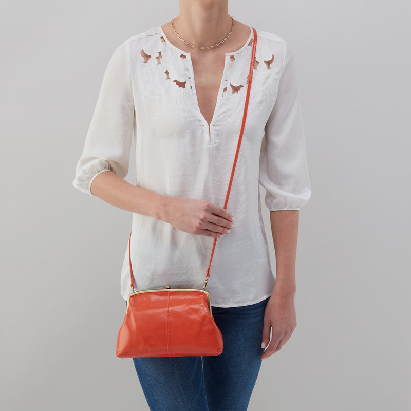 Lana Crossbody in Polished Leather - Zinnia