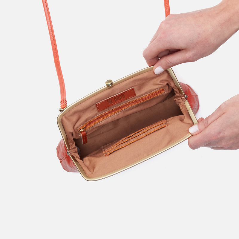 Lana Crossbody in Polished Leather - Zinnia