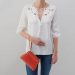 Lana Crossbody in Polished Leather - Zinnia