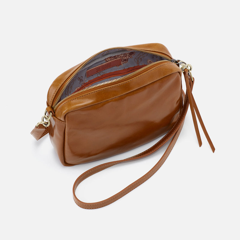 Renny Crossbody in Polished Leather - Truffle