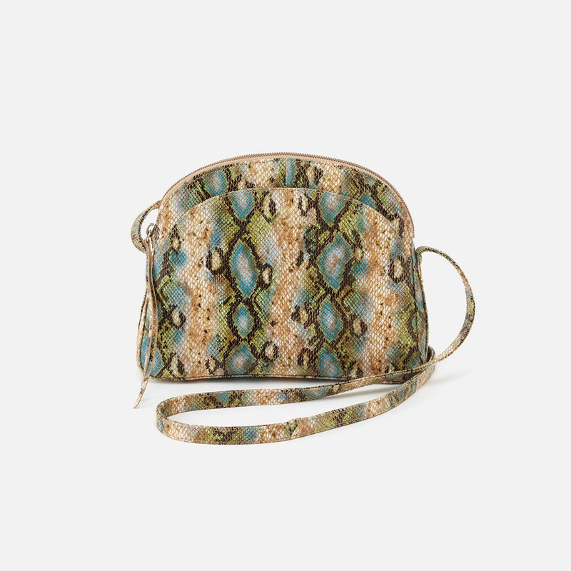 Beckett Crossbody in Printed Leather - Garden Snake