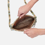 Beckett Crossbody in Printed Leather - Garden Snake