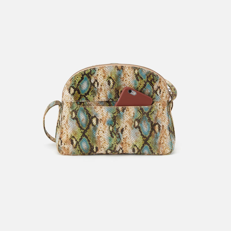 Beckett Crossbody in Printed Leather - Garden Snake