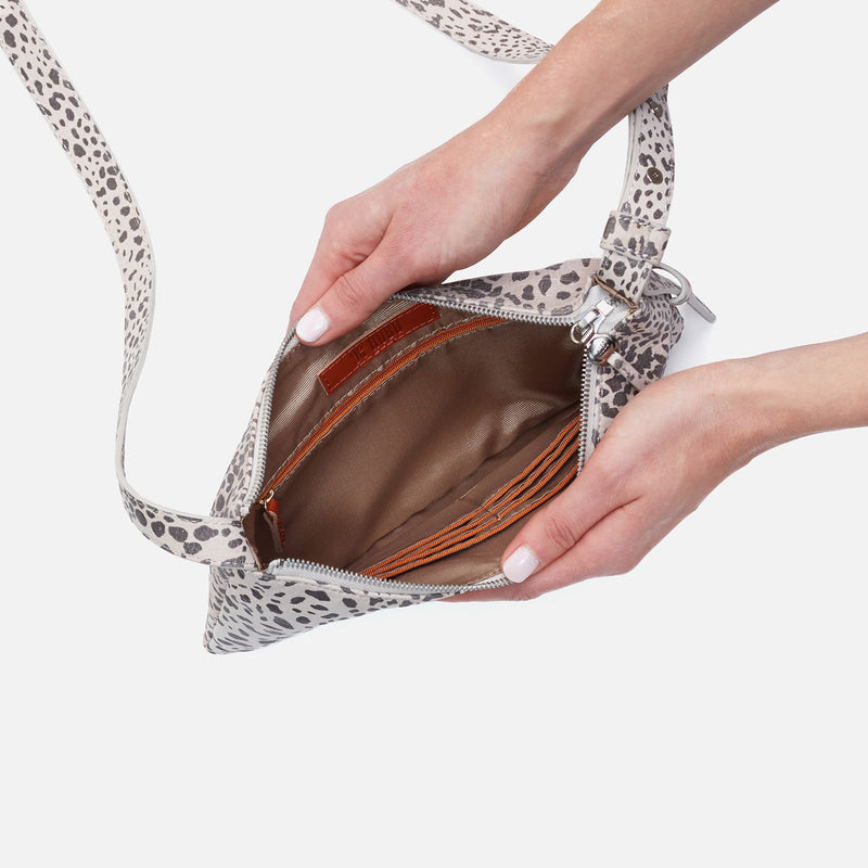 Paulette Small Crossbody in Printed Leather - Cheetah Print