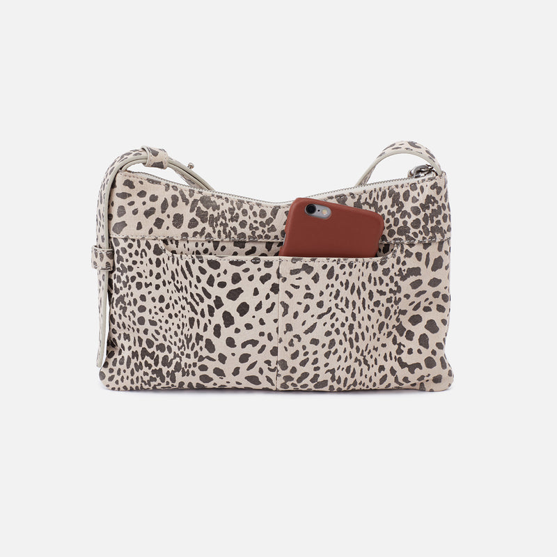 Paulette Small Crossbody in Printed Leather - Cheetah Print