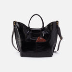 Sheila Tote in Polished Leather - Black
